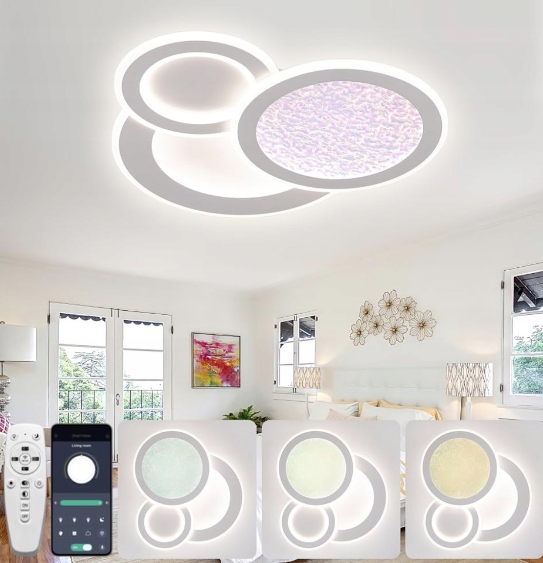 Led Stropná Lampa 88 W, 6400 lm, moderná, stmievateľná