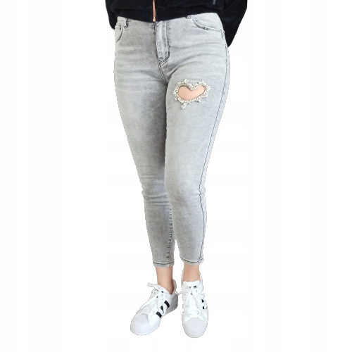 Spodnie Jeansowe M Sara Szare Modelujące Nowość 30 Waga produktu z opakowaniem jednostkowym 0.2 kg