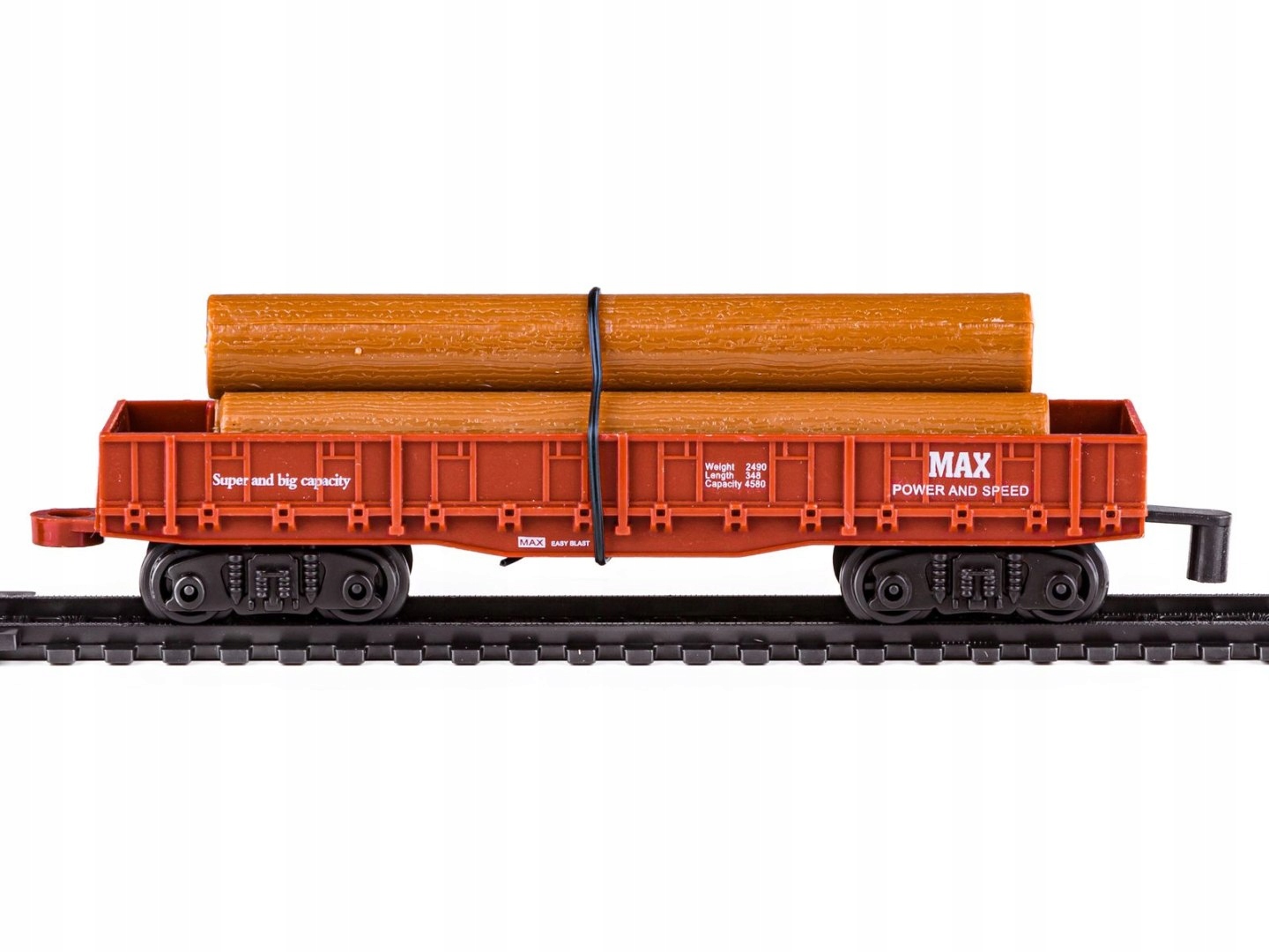 Kolejka rail king Parowóz + 3 Wagony Materiał plastik