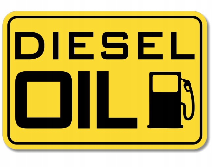

Naklejka Oznaczenie Paliwa Fuel Diesel Oil