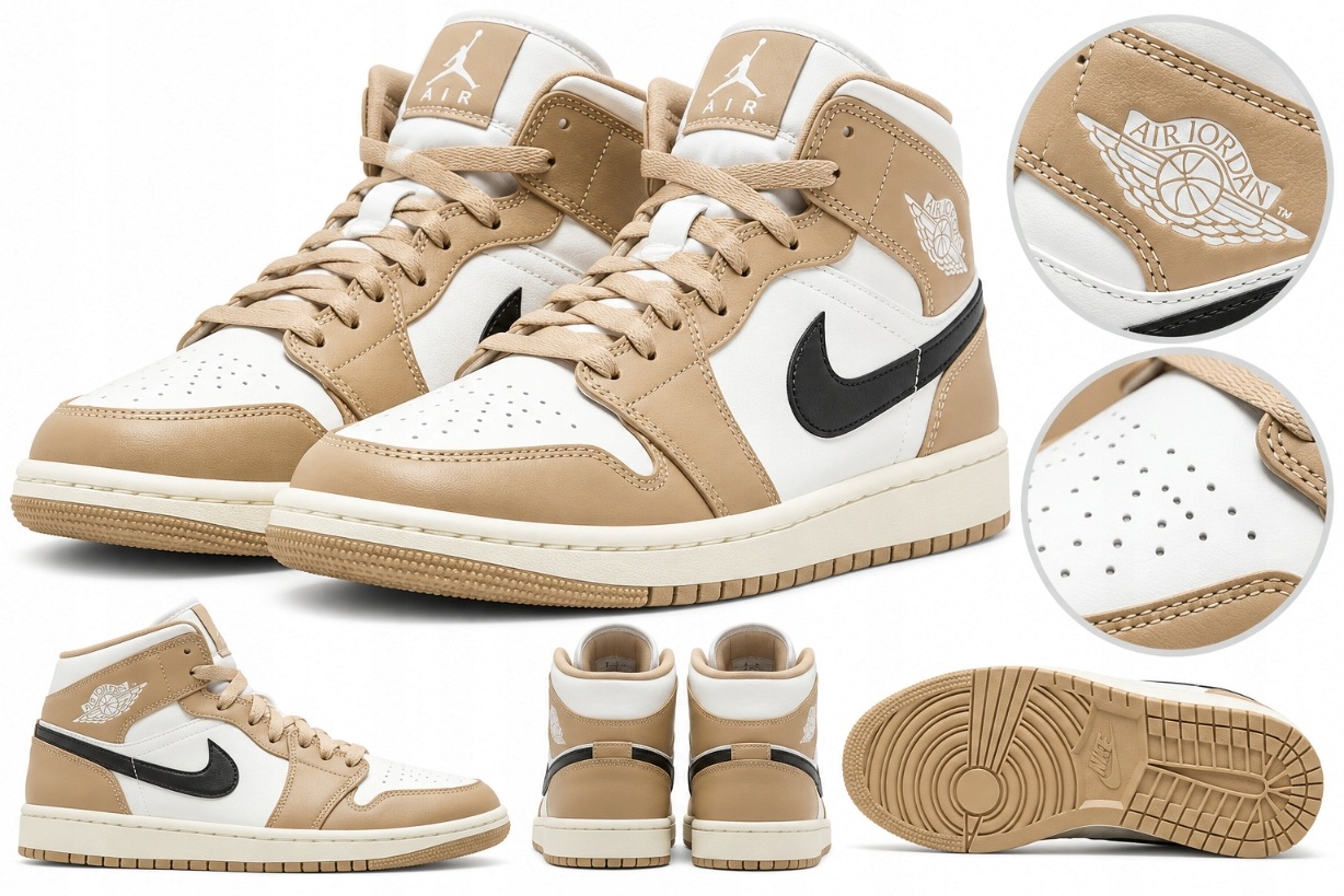 Sportovní boty Tenisky Nike Air Jordan 1 Mid Desert BQ6472-103 44