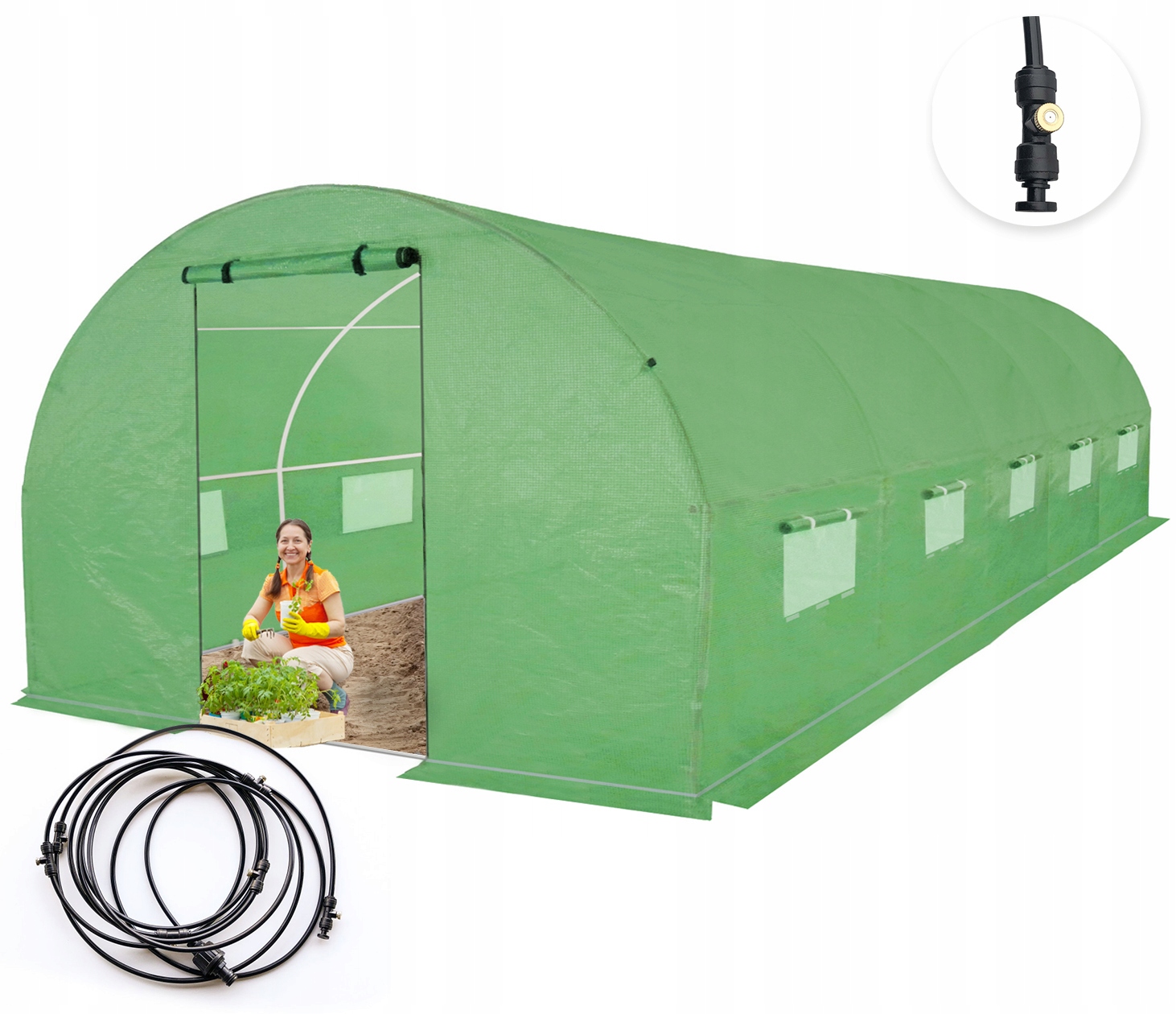 

Zestaw Tunel Foliowy 3x8m System Zraszający 10m