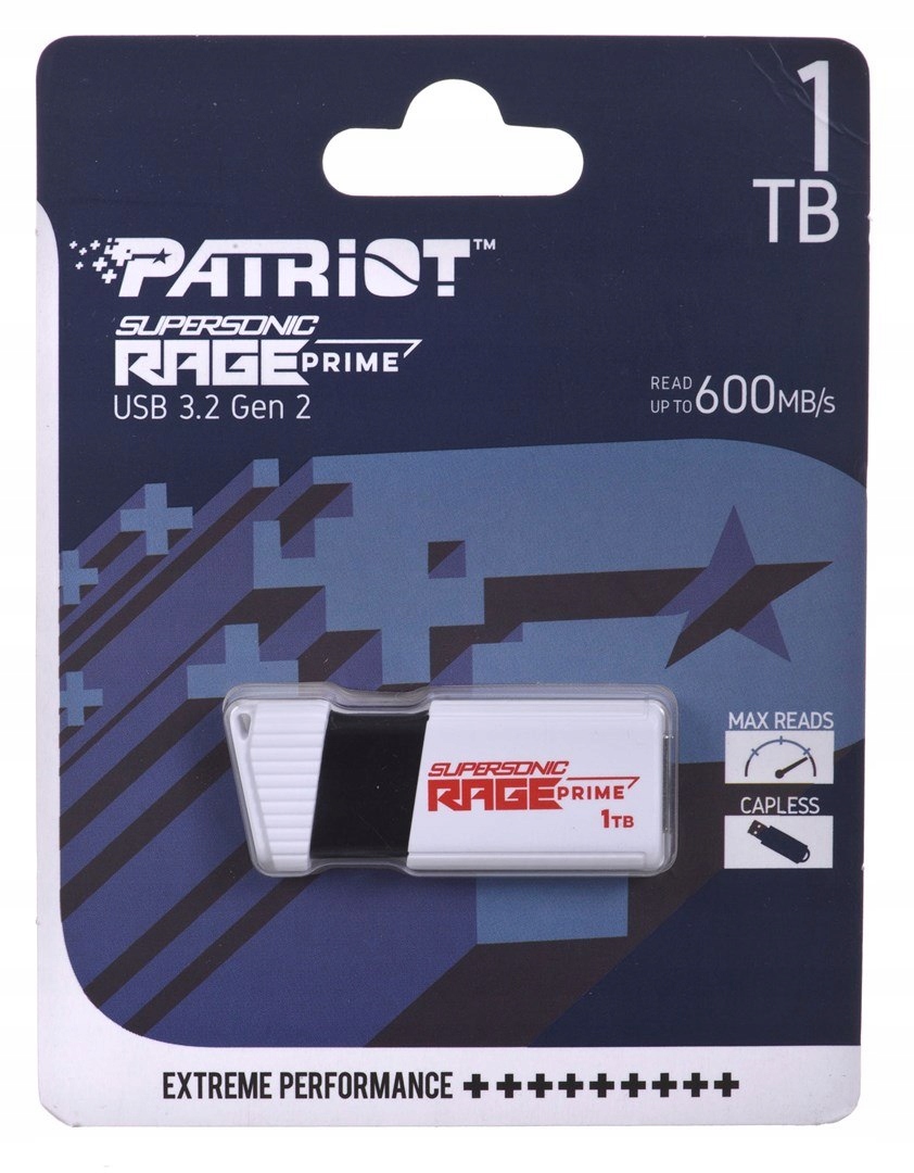 Patriot Rage Prime Pendrive 600 MB/s 1TB Usb 3.0 3.1 3.2 8k IOPs szybki
