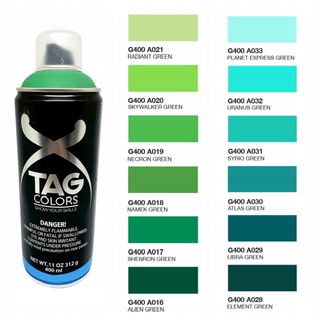 

Tag Colors Spray Graffiti lakier 400ml Zielony