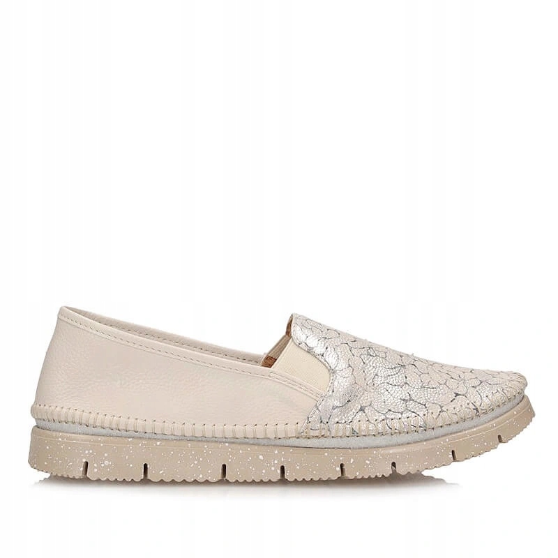 Dámské polobotky Maciejka 03512-69/00-0 béžové, kožené baleríny