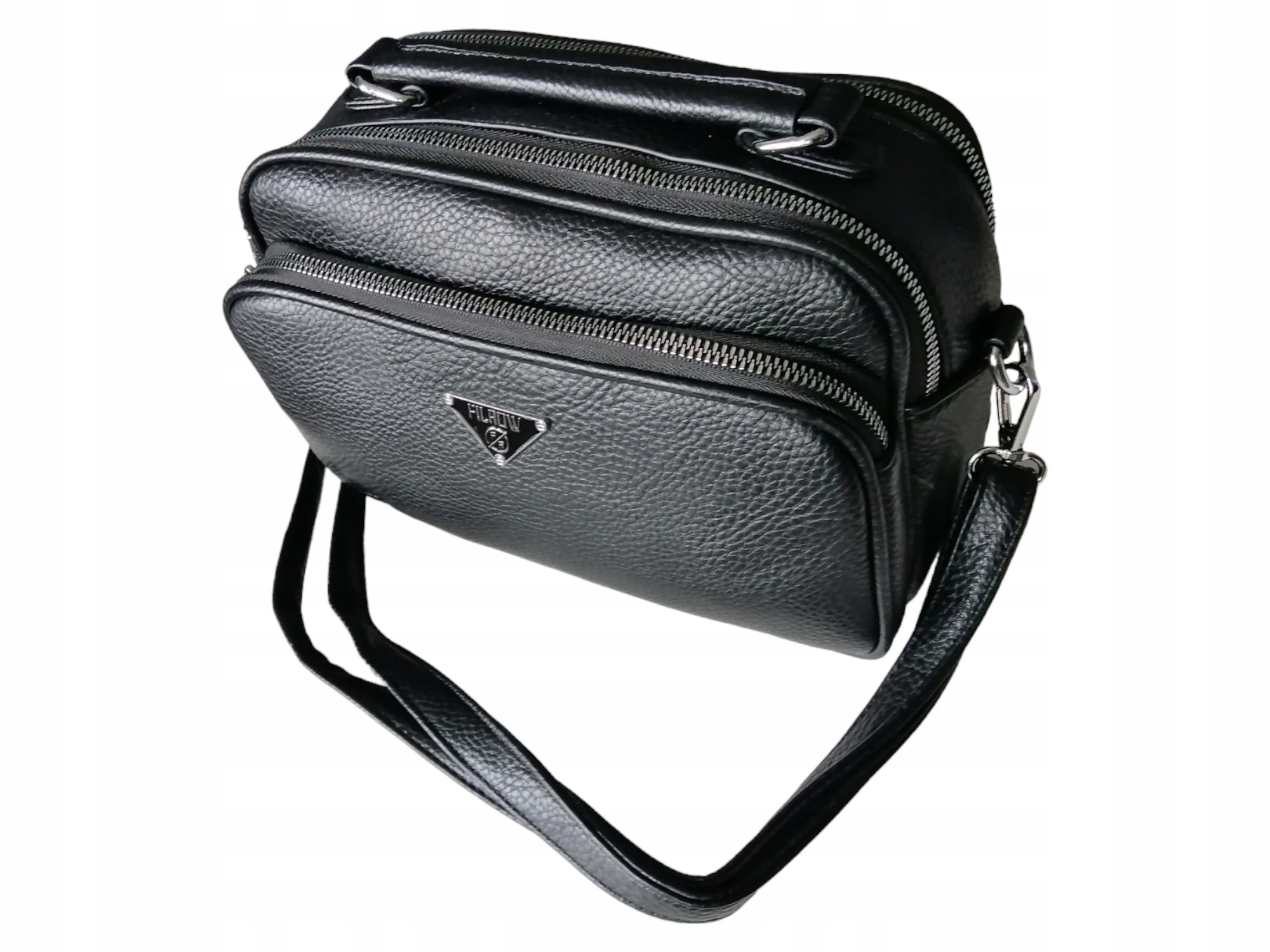 DAMSKI KUFEREK - CZARNA TOREBKA DAMSKA - LISTONOSZKA NA RAMIĘ Marka inna