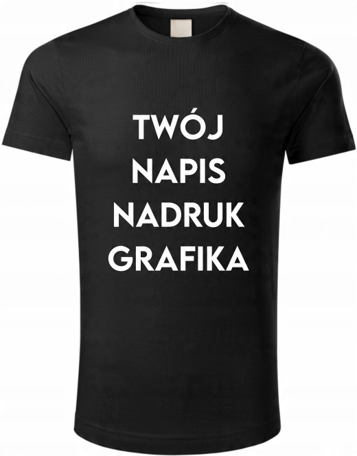 

Koszulka Z Twoim Nadrukiem Męska Wzory Czarna XXL