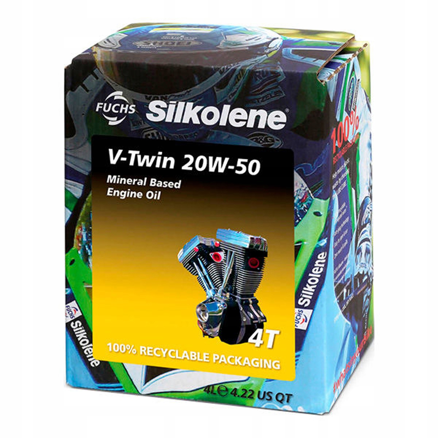 Motorový olej Silkolene V-twin 20W50 4L Cube