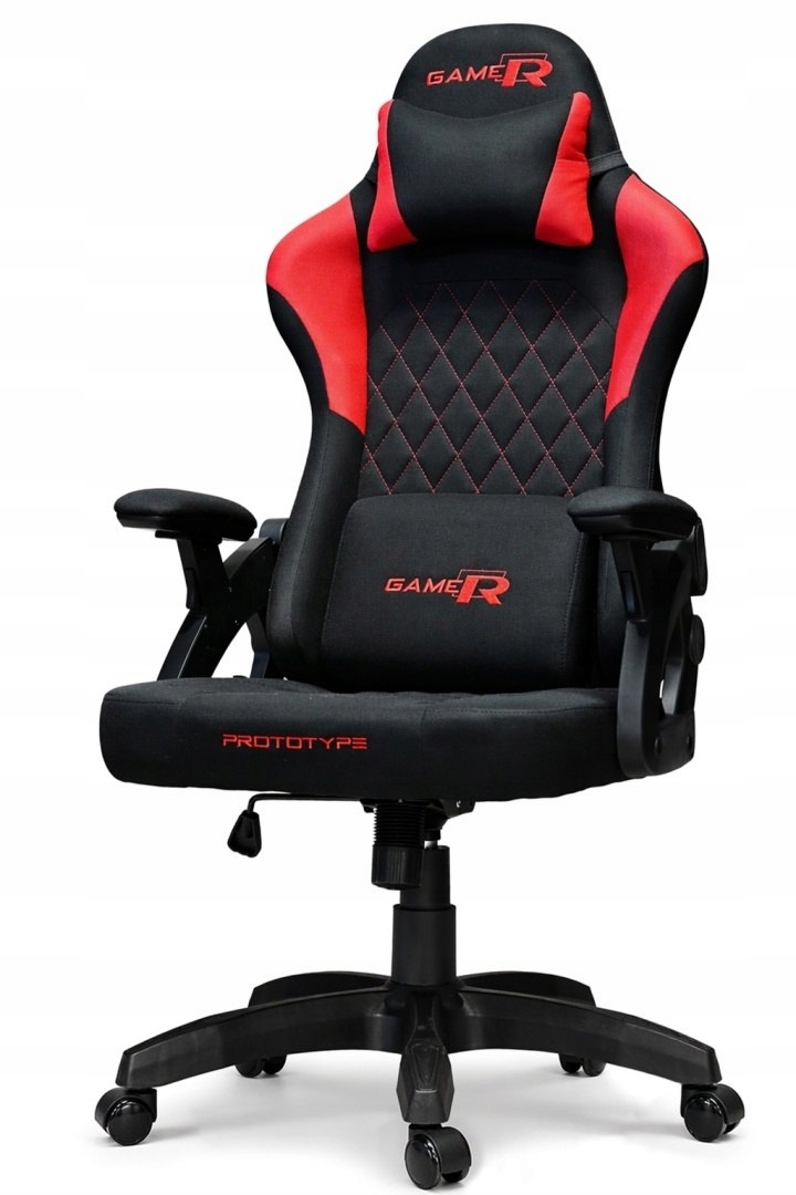 Herní otočná židle Desmo XL Red Fabric Prototype