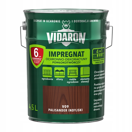 Vidaron Impregnat dekoracyjny 4.5L Palisander Ind.
