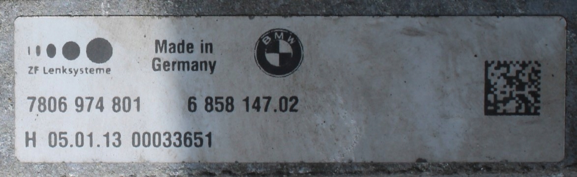 6858147 - F10 F07 Electric TRANSMISSION MACHINE XD 6858 147