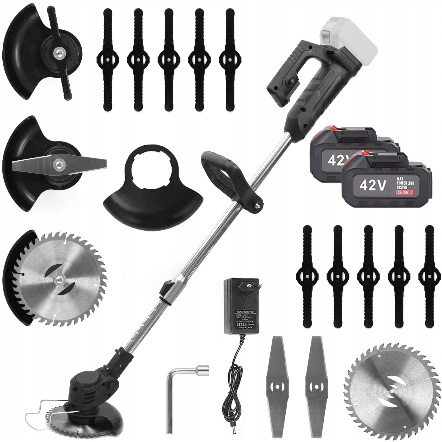 Aku Vyžínač Křovinořez Zahradní Sekačka Na Trávy 2XAKU Sada