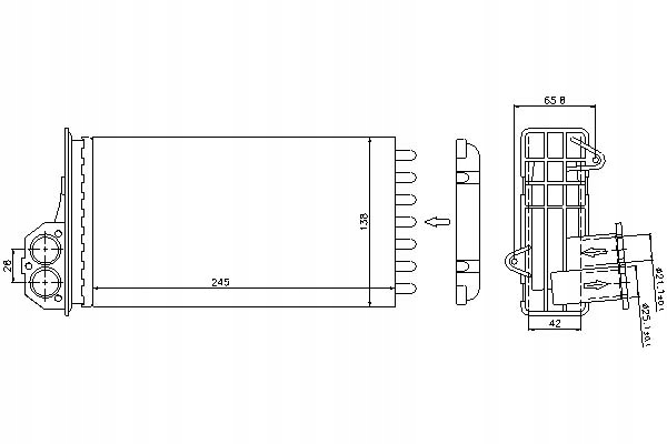Nissens Ohřívač (245X138X42) Citroen Xsara Pic