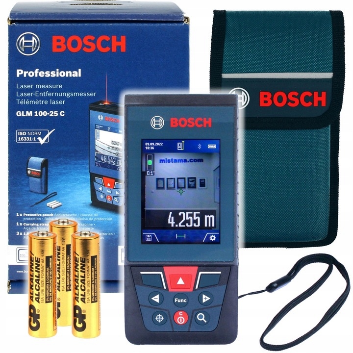 Bosch Glm 100-25C 0601072Y00 dalmierz laserowy 100m etui Bluetooth Zoom
