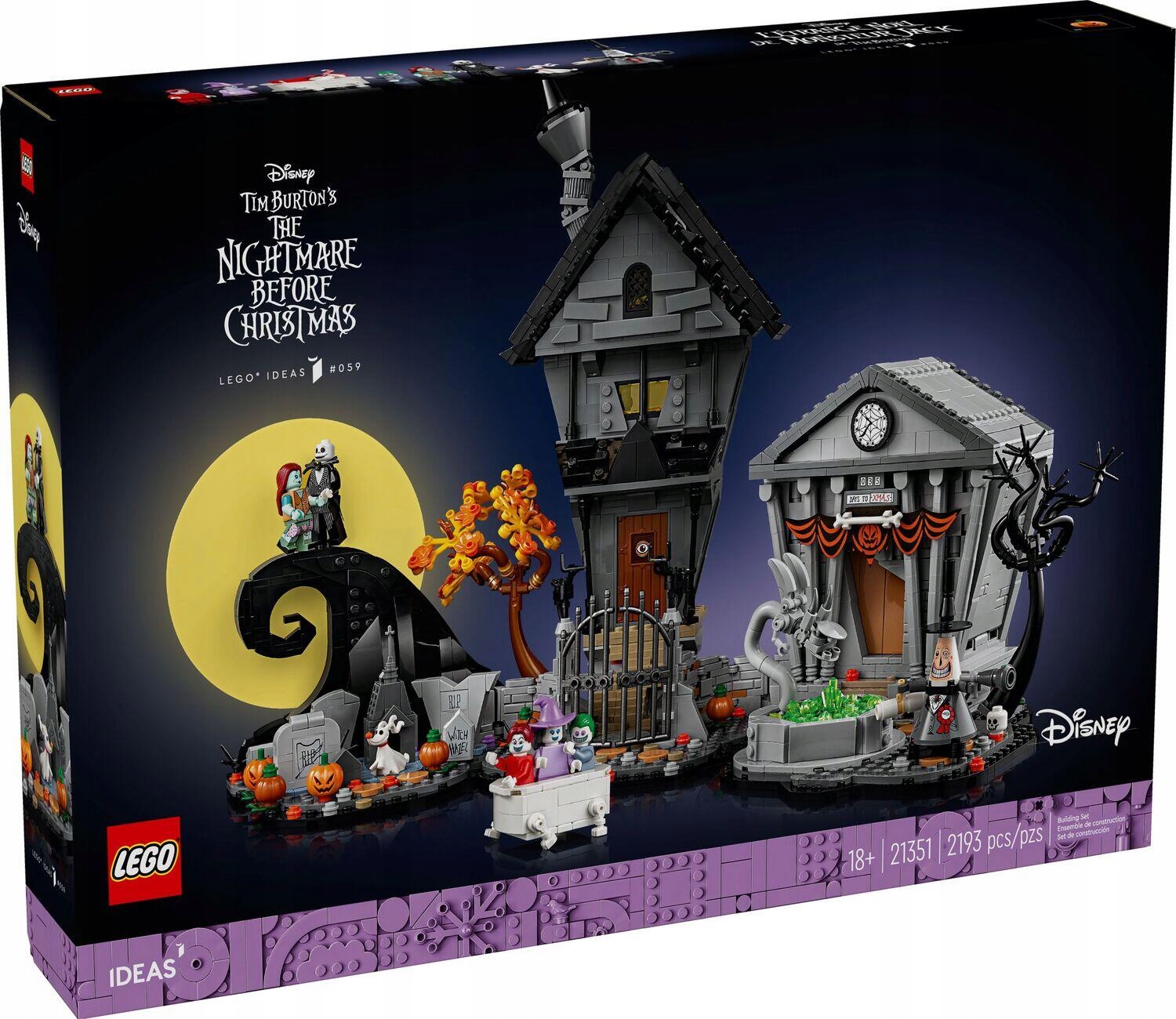 Lego 21351 Ideas Disney: Halloweenské městečko Tima Burtona