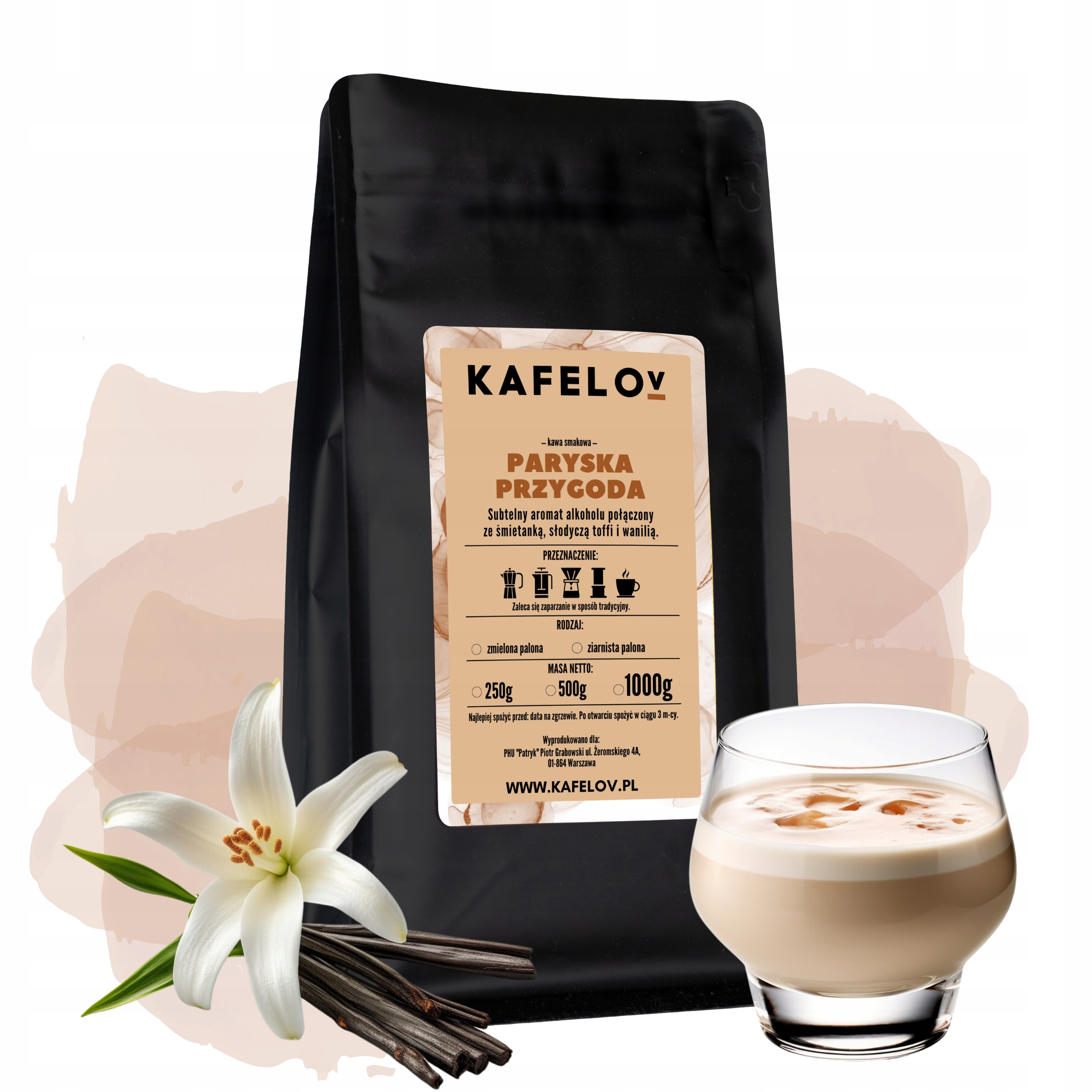 Levně Káva Kafelov Pařížská Dobrodružství 1000 g mletá