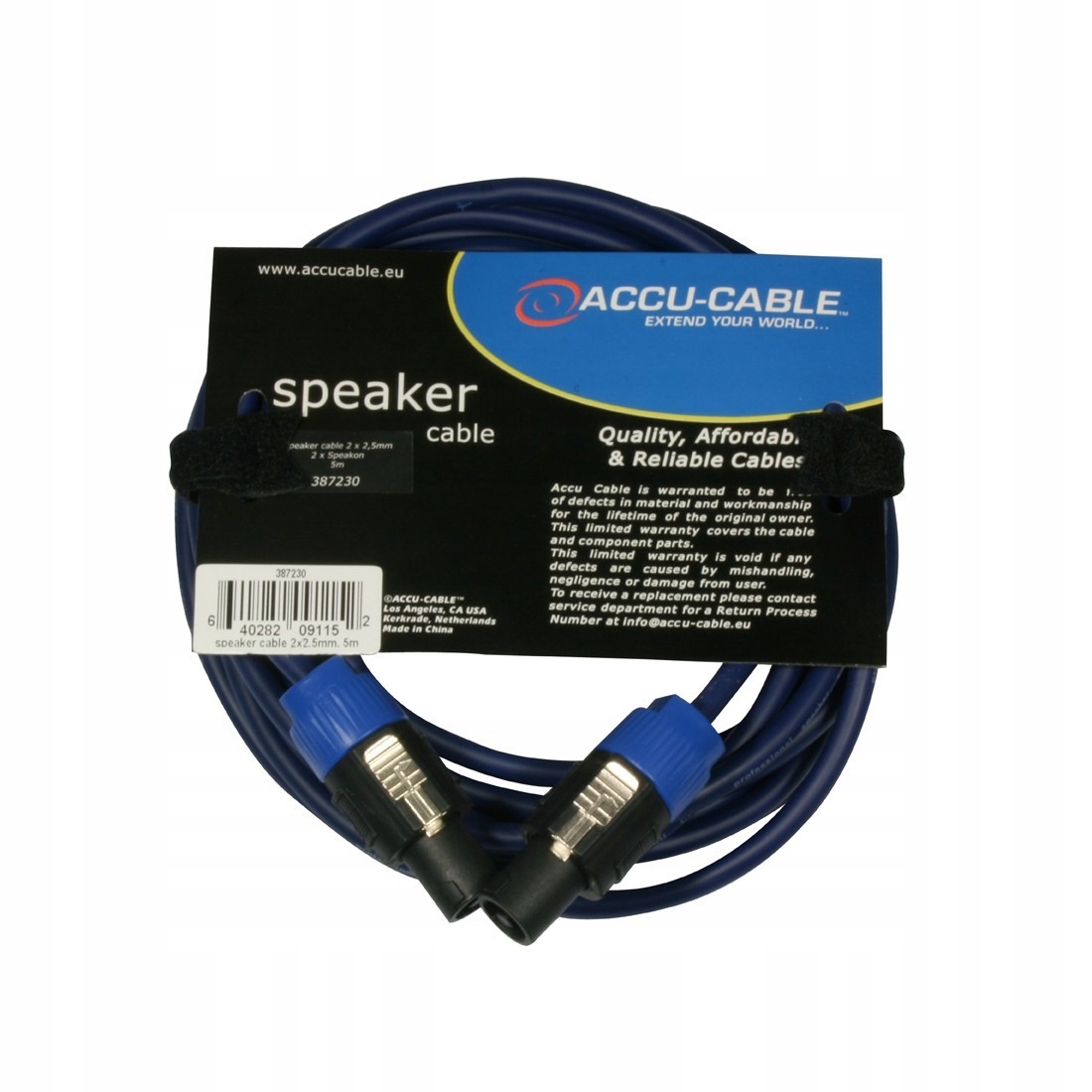 

Kabel Speakon Profi Adj 5m 2x2,5 mm Spikon