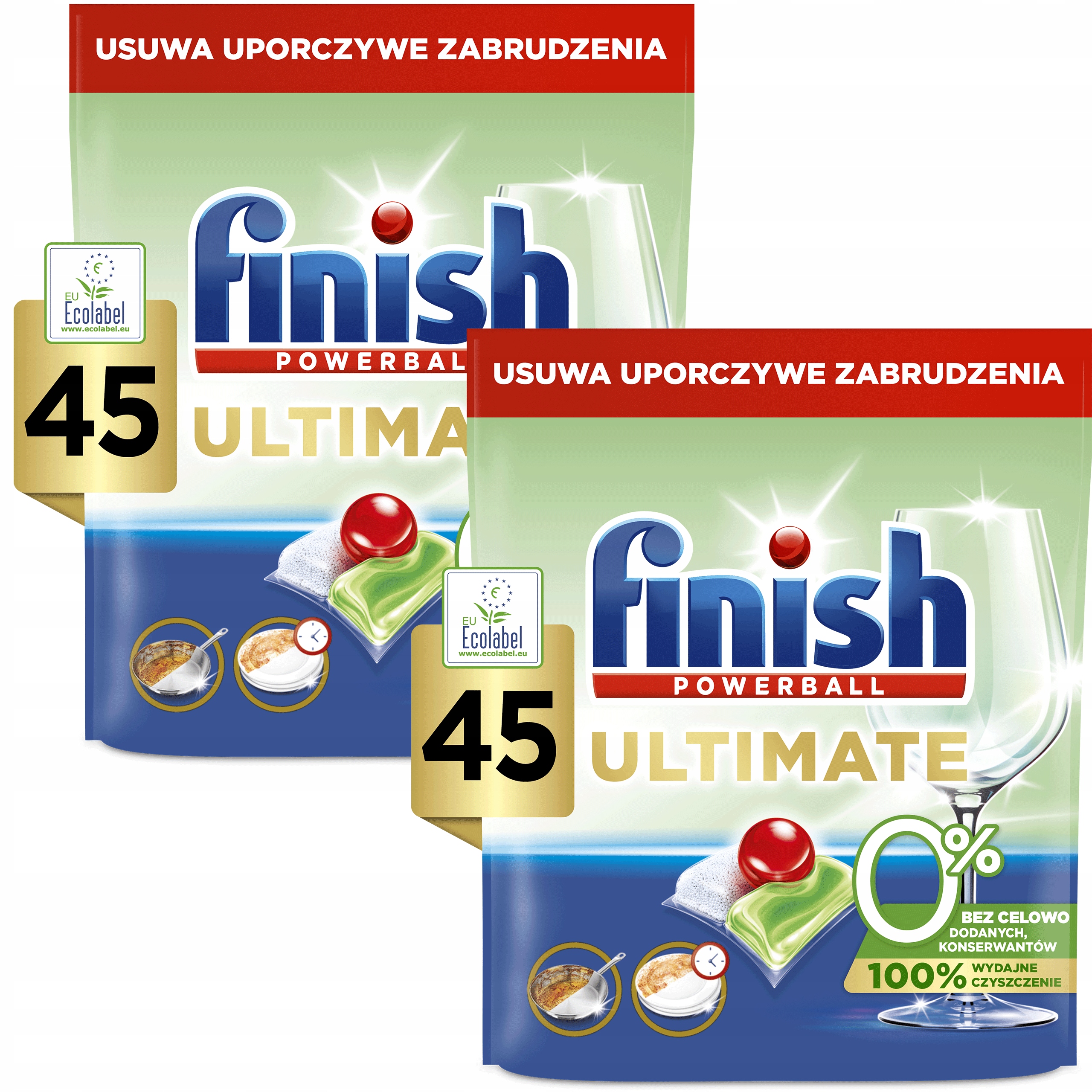 Finish Kapsle do myčky Powerball Ultimate 0% Ekologické 2X45=90 kusů