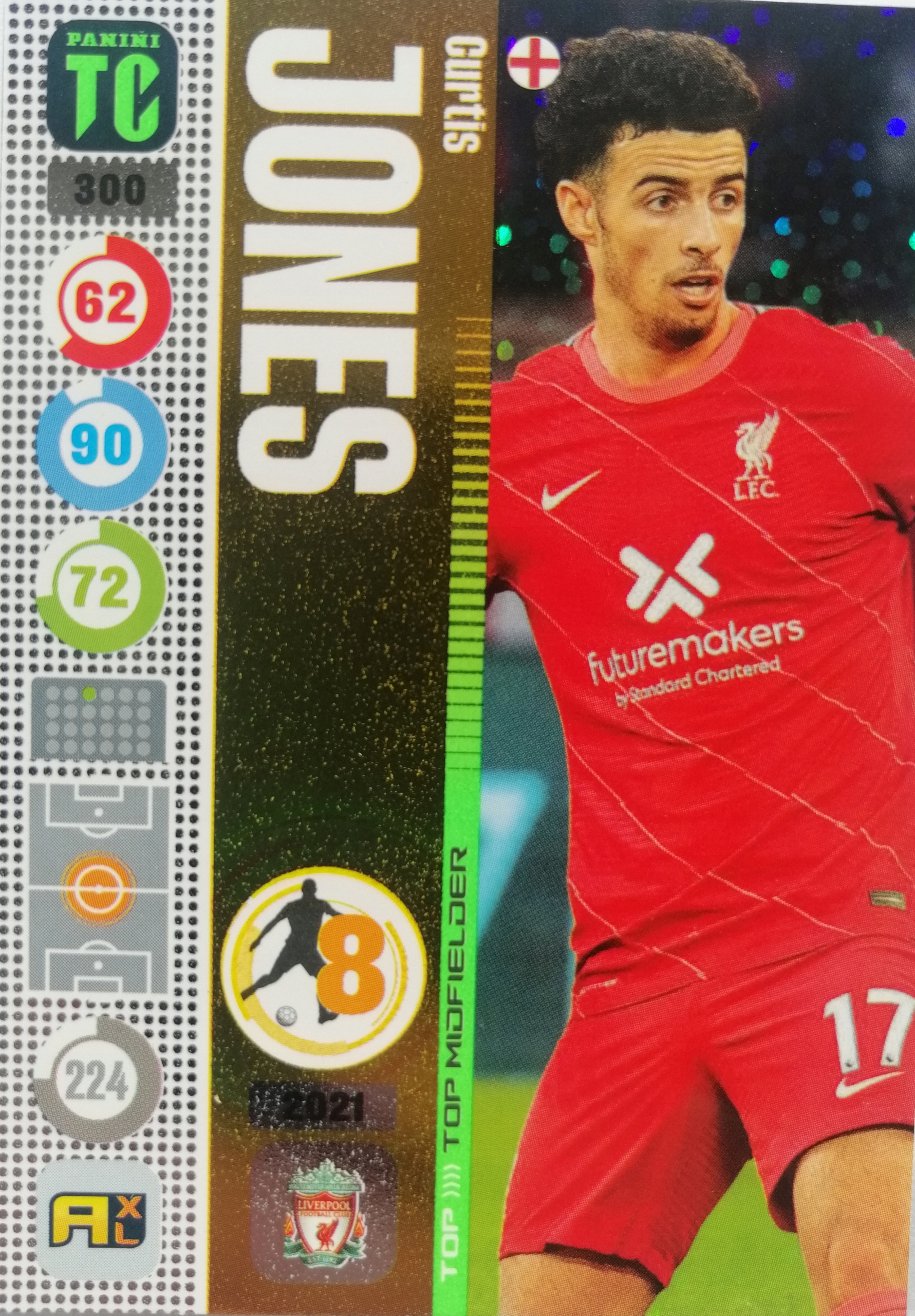 Panini Top Class Top Midfielder 300 Jones