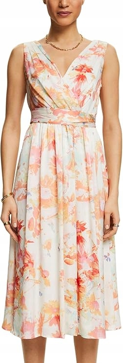 Esprit Dámské Šaty Bílá S Květinami Za Koleno Pro Každodenní Nošení 6/34 Jsh