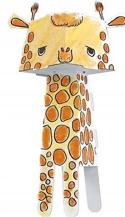 Kolorowanka składanka ŻYRAFA MONUMI Cube Head