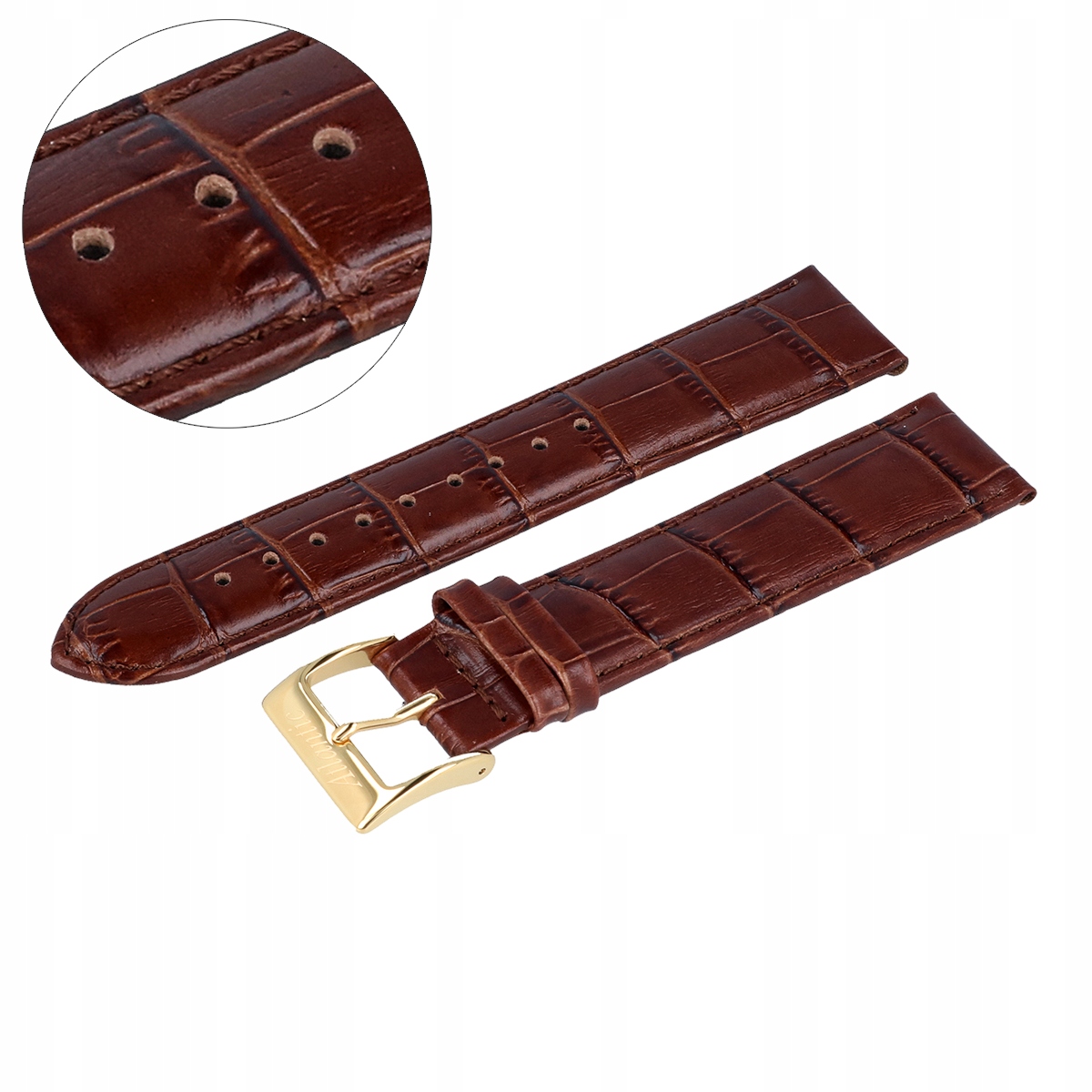 Exkluzivní řemínek Atlantic Hnědá kůže XL 22 mm