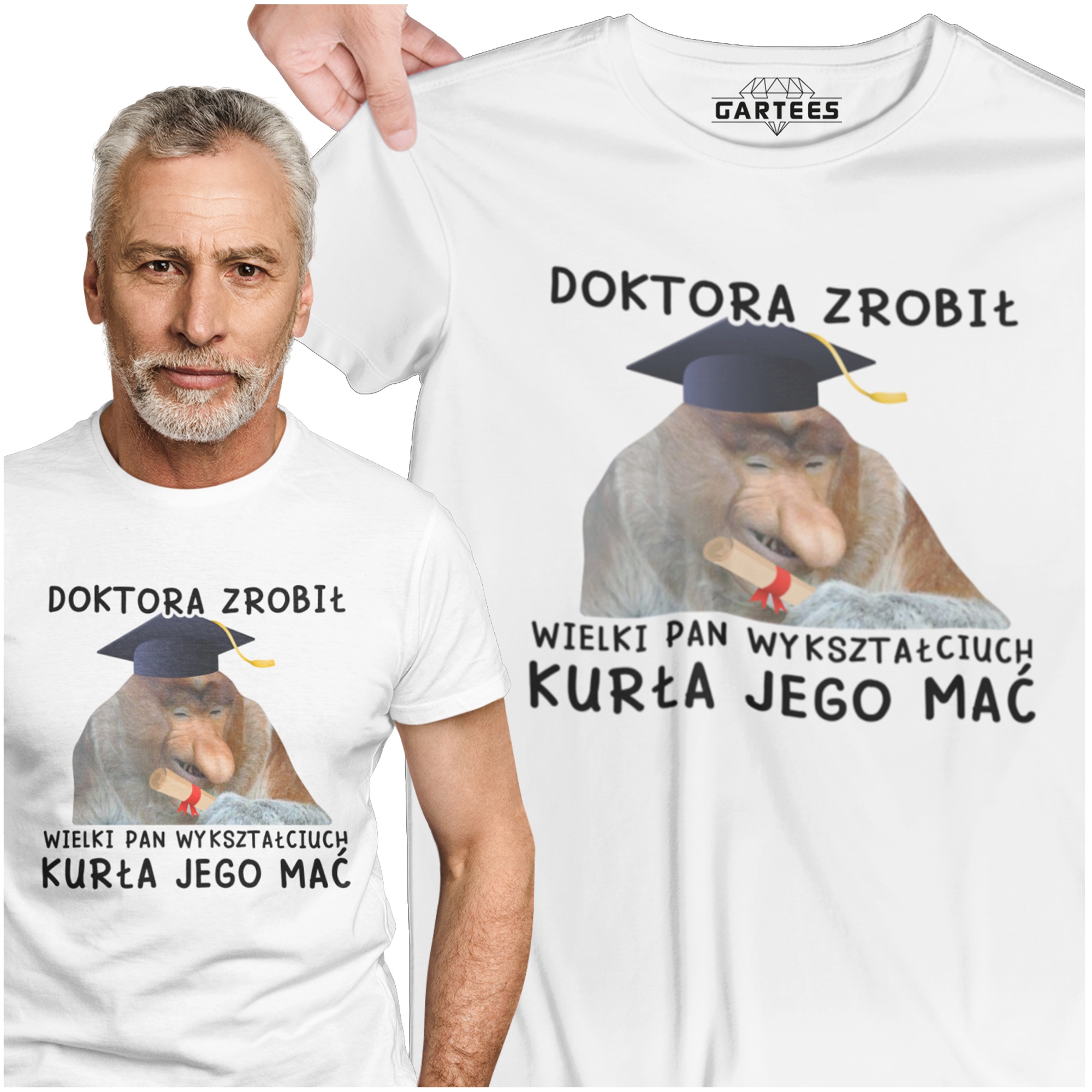

T-shirt Fun Duży Janusz Śmieszny Prezent Doktorat