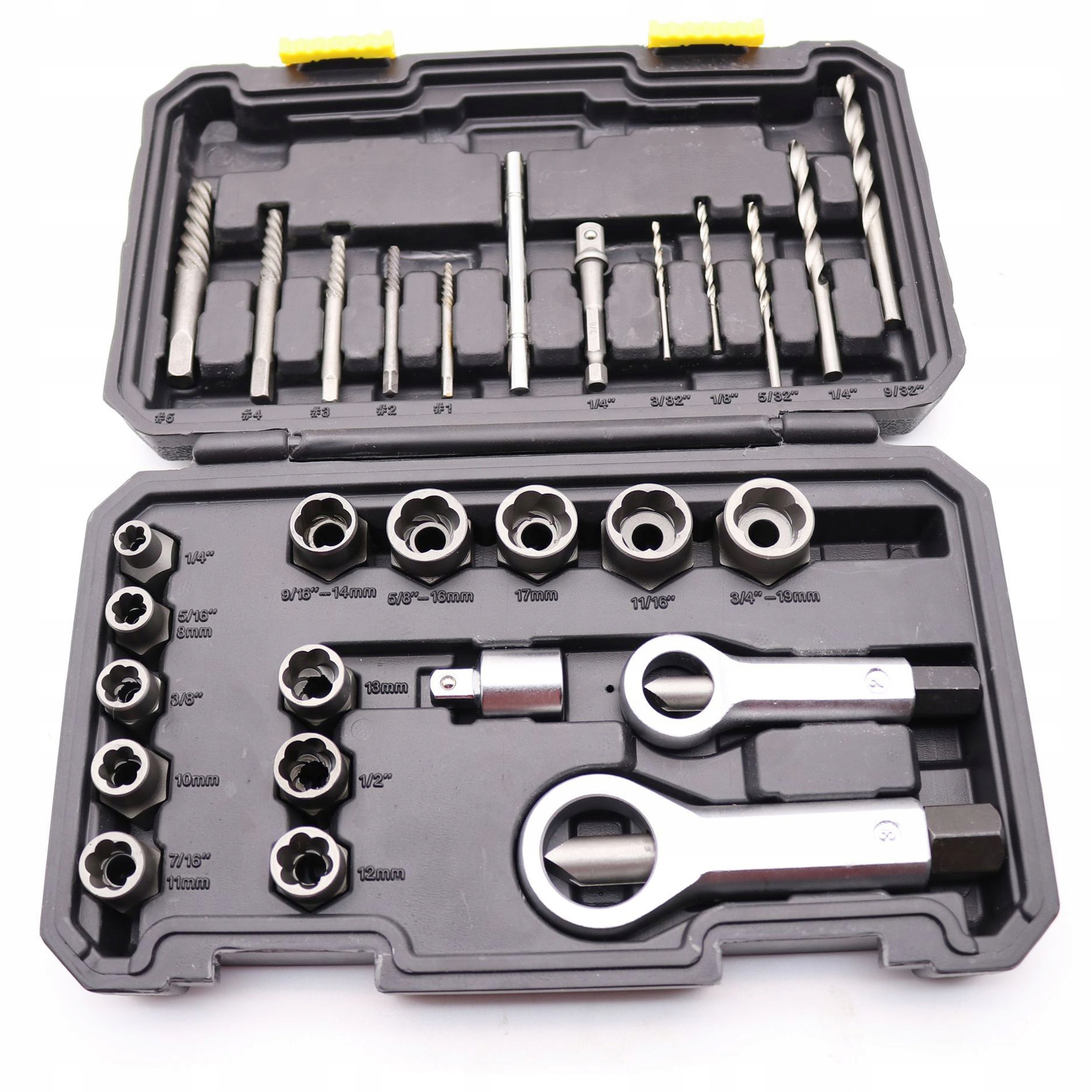 WYKRĘTAKI DO ZERWANYCH URWANYCH ŚRUB SZPILEK I NAKRĘTEK 29 ELEMENTÓW