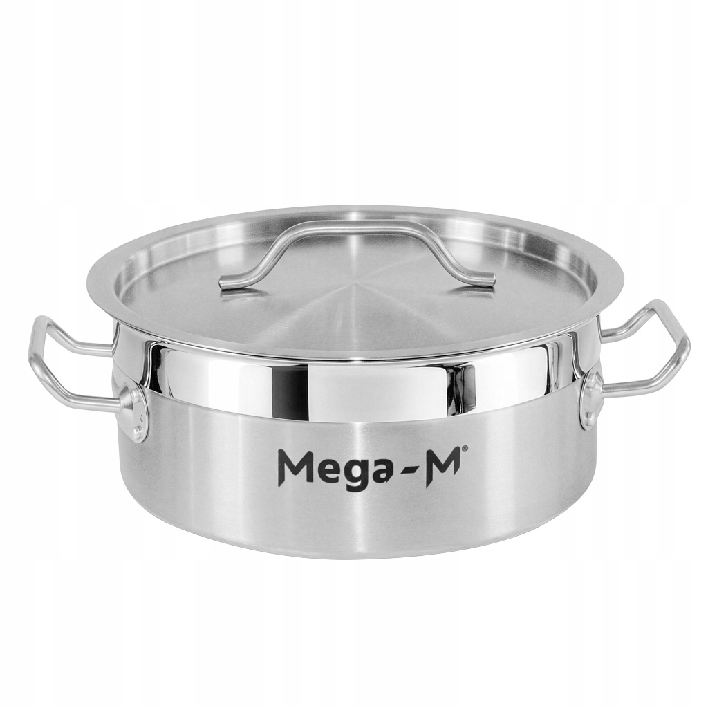 Hrnec Z Nerezové oceli s poklicí 5 l, průměr 25 cm, nízký Mega-M Pro