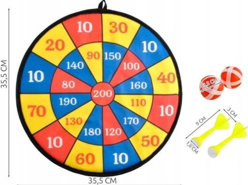 Dart Tablica Tarcza Gra na Rzepy Gra w Rzutki Wiek dziecka 3 lata +