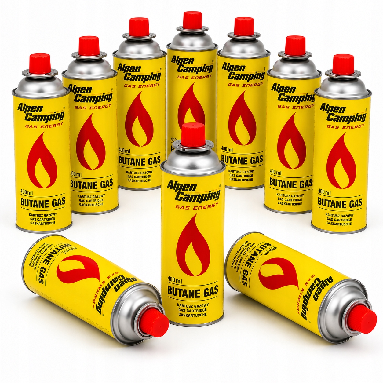 10 X Kartusz Gazowy Gaz Nabój Gazowy Do Palnika 400ml Alpen Camping