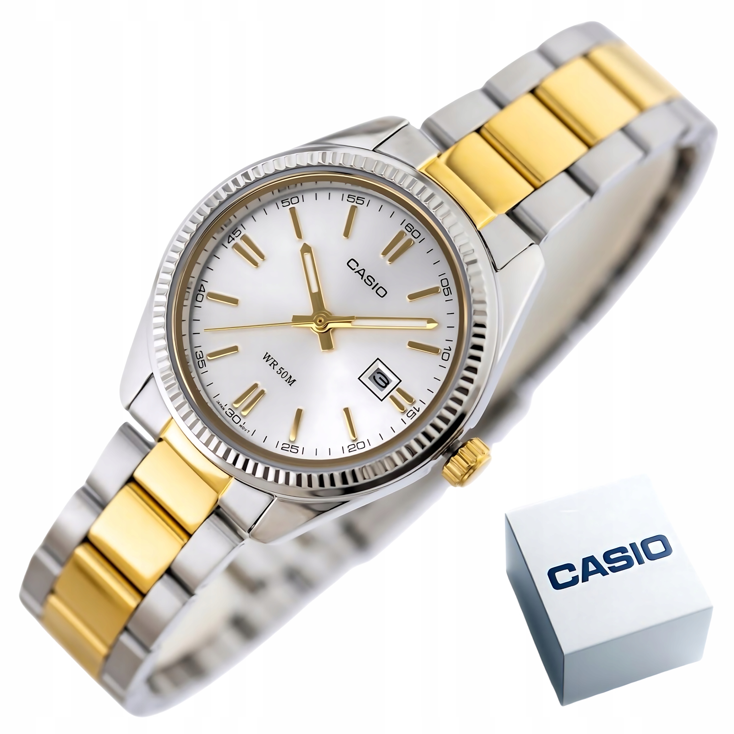 Dámské hodinky Casio LTP-1302SG-7AV Stříbrno-zlaté Vodotěsné WR50 Box