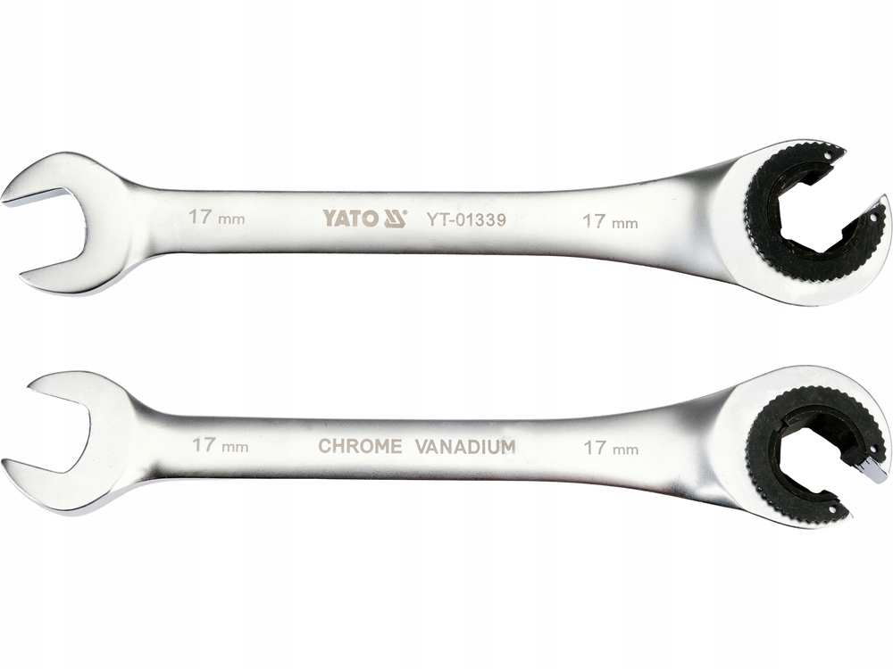 Yato Klucz Oczkowy Półotwarty Z Grzechotką 17MMx215MM Crv Satyna YT-01339