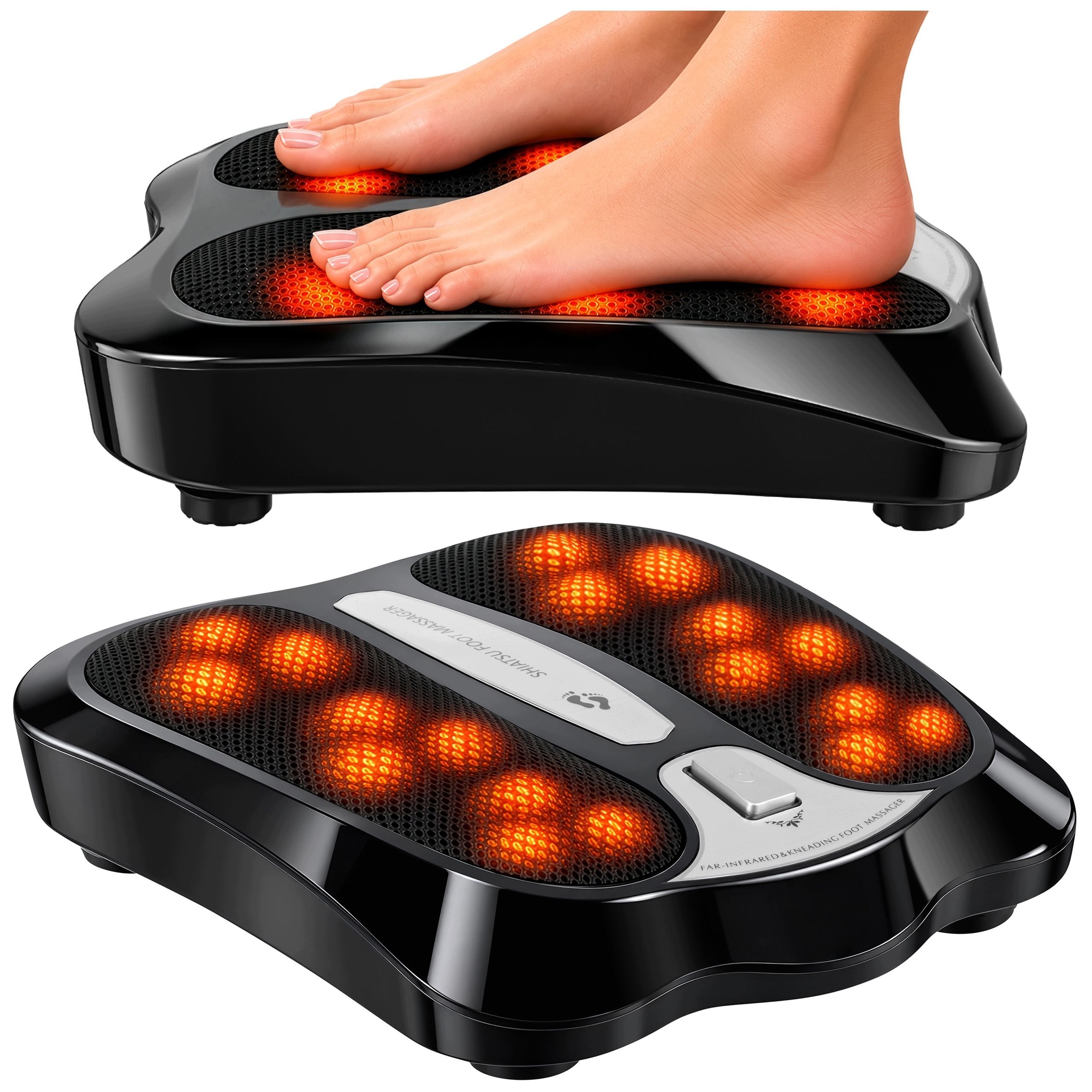 Masażer do Stóp Elektryczny Ruhhy Shiatsu Podgrzewanie Wibracje 18 Głowic