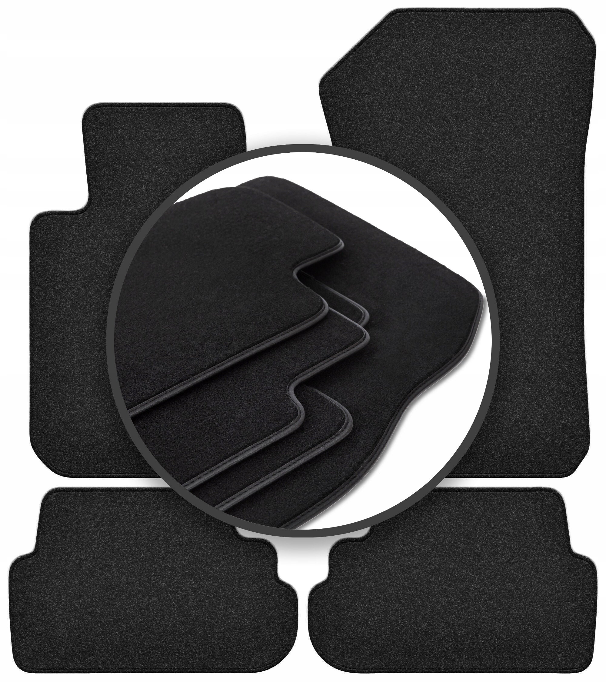 Velúrové koberčeky Premium 1 cm: Bmw 1 E81 hatchback 2007-2012