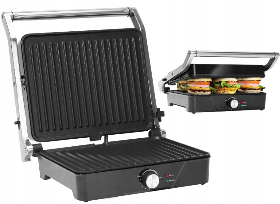 Opiekacz Toster Grill Elektryczny Sam 2000W Rozkładany Do Kanapek Panini