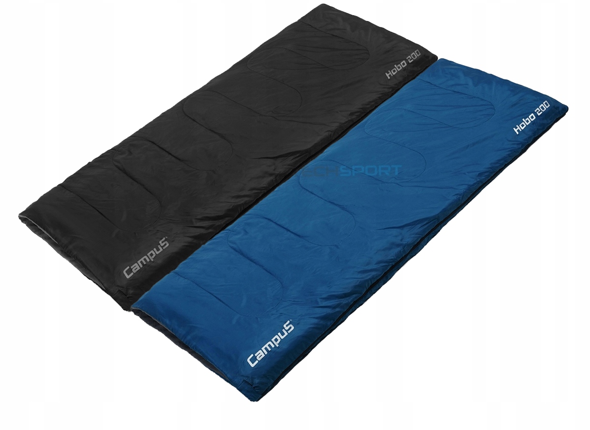 Set x2 Spací Pytel Campus Hobo 200 Do 3st Černý Modr. Zámek P I L