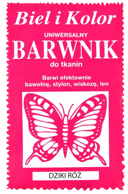 

Barwnik do tkanin ubrań dziki róż 10g 31kol.