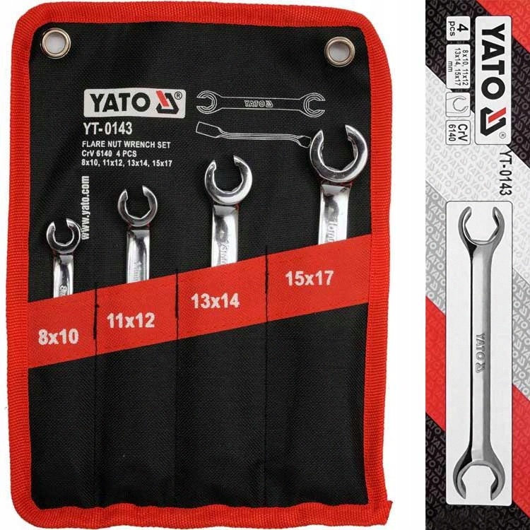 Klucze Do Przewodów Hamulcowych Zestaw 4SZT