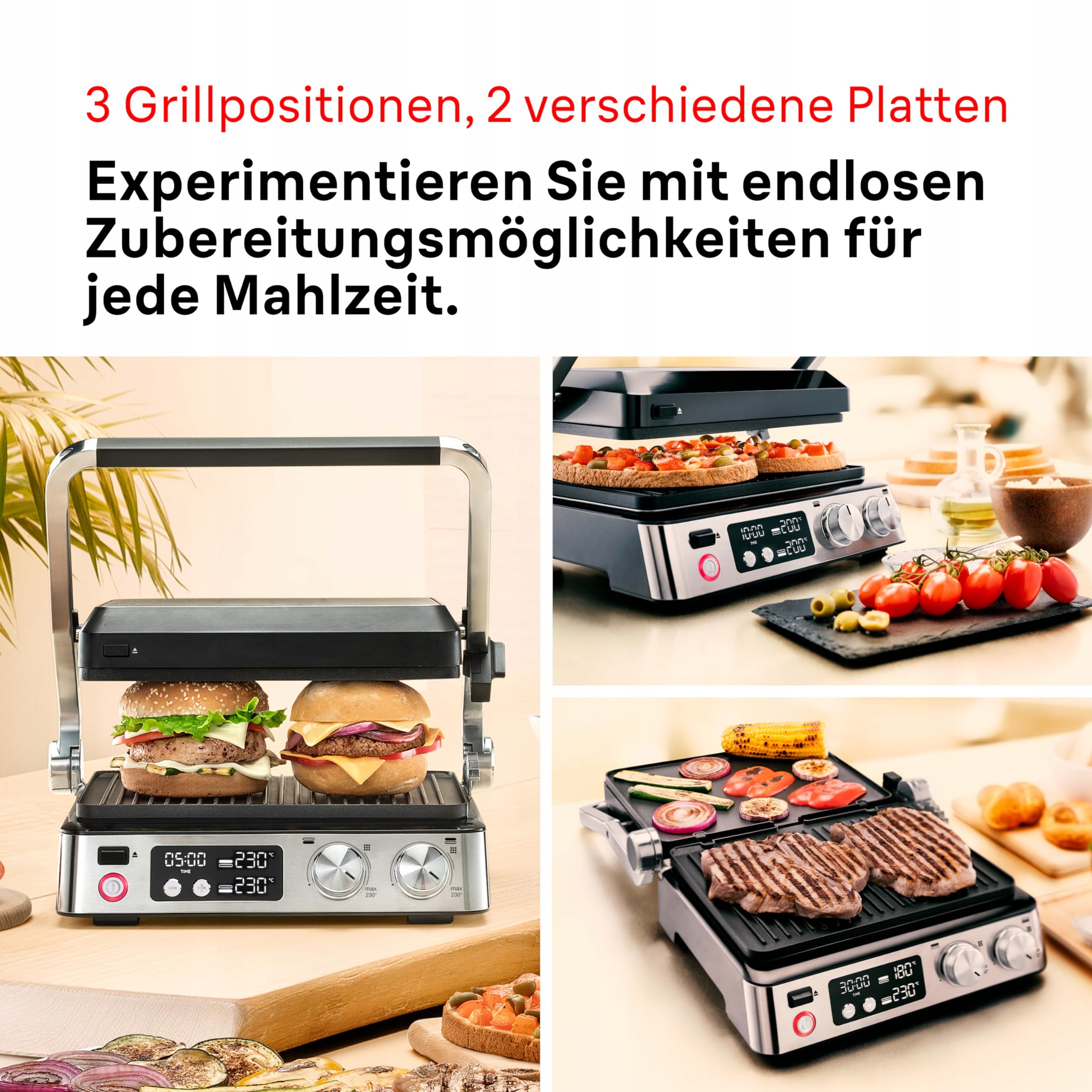 BRAUN MultiGrill 7 Grill Kontaktowy 3w1 BBQ Duża Powierzchnia 2000W — miniatura 4