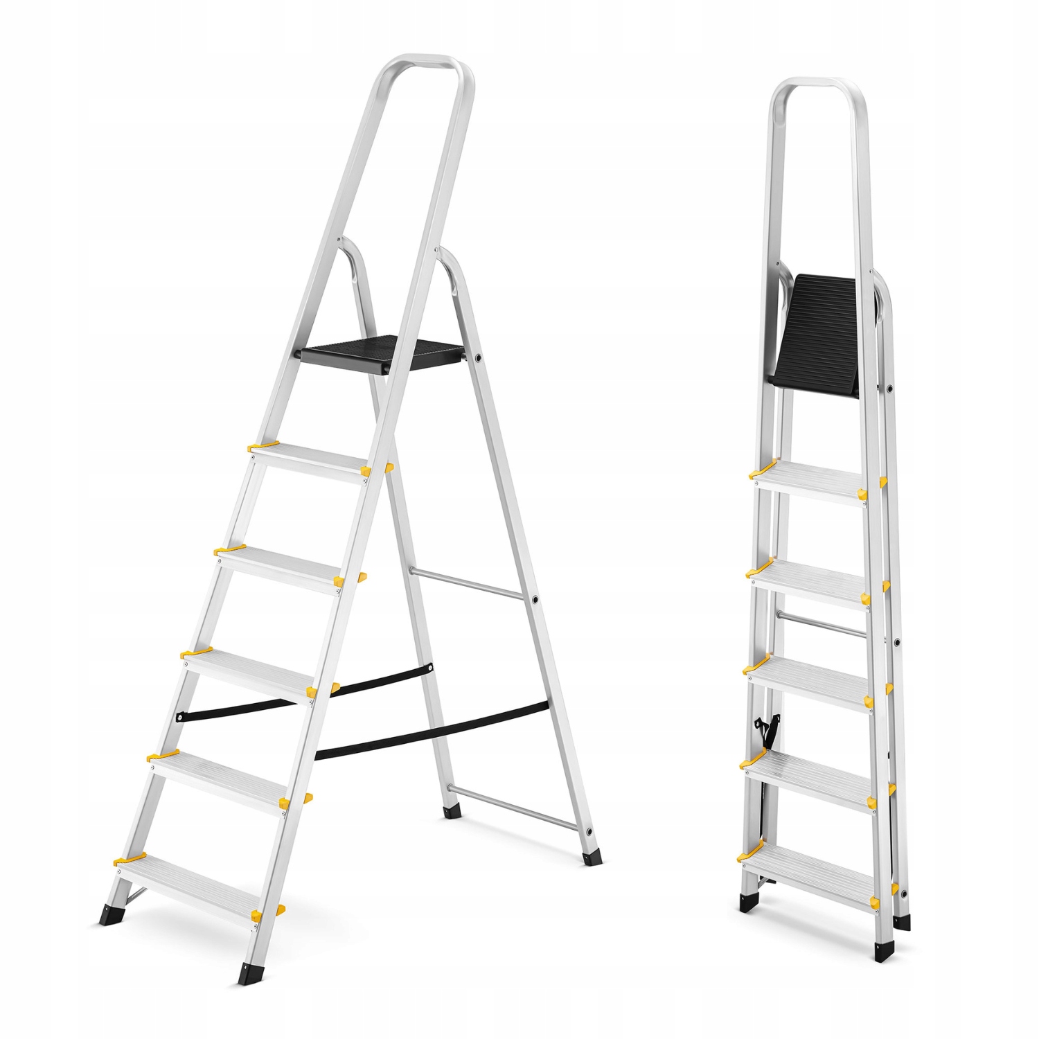 Drabina aluminiowa domowa jednostronna schodki do domu HIGHER 6 stopni 125 kg — 13