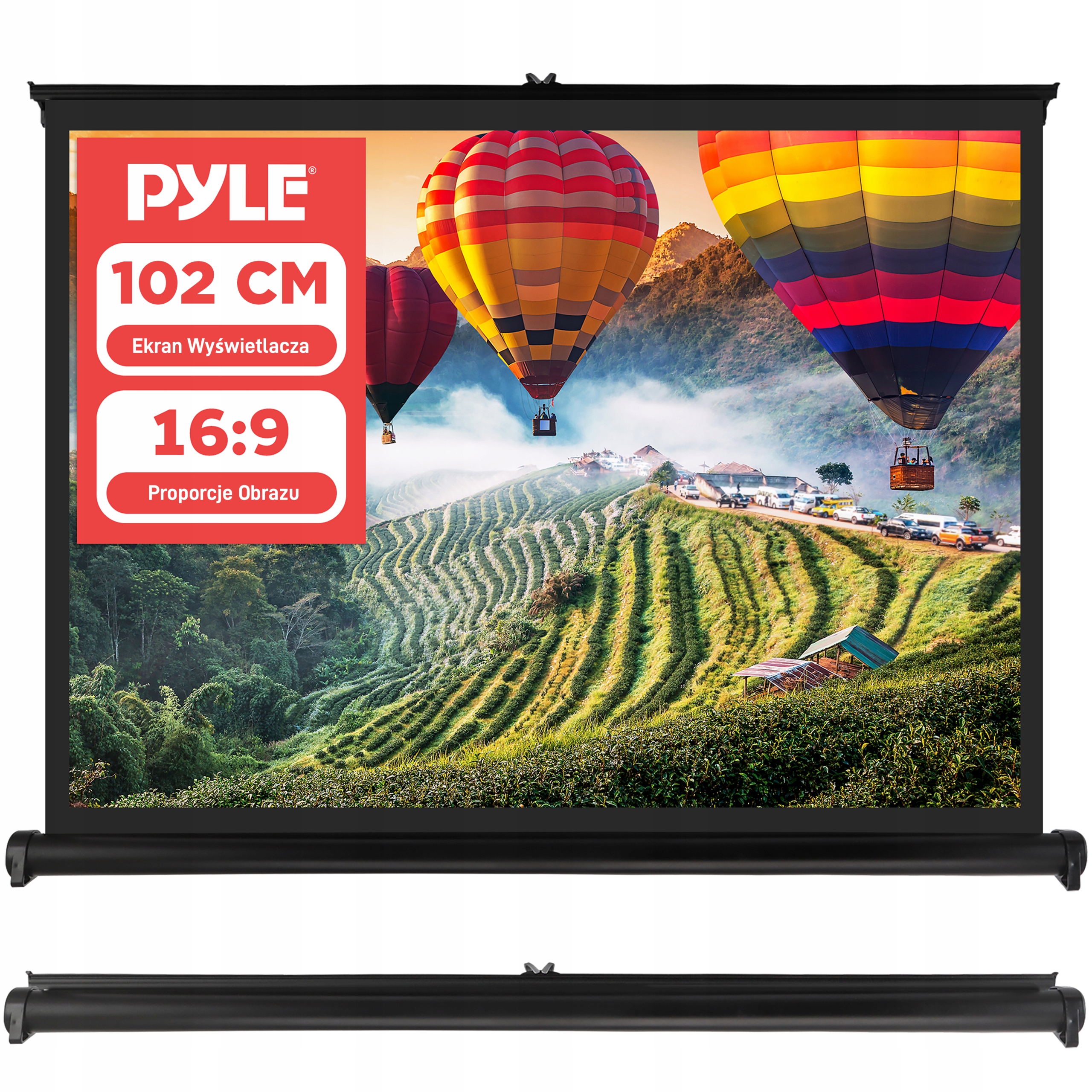 EKRAN PROJEKCYJNY DO PROJEKTORA DO RZUTNIKA 40 CALI 4K FULLHD