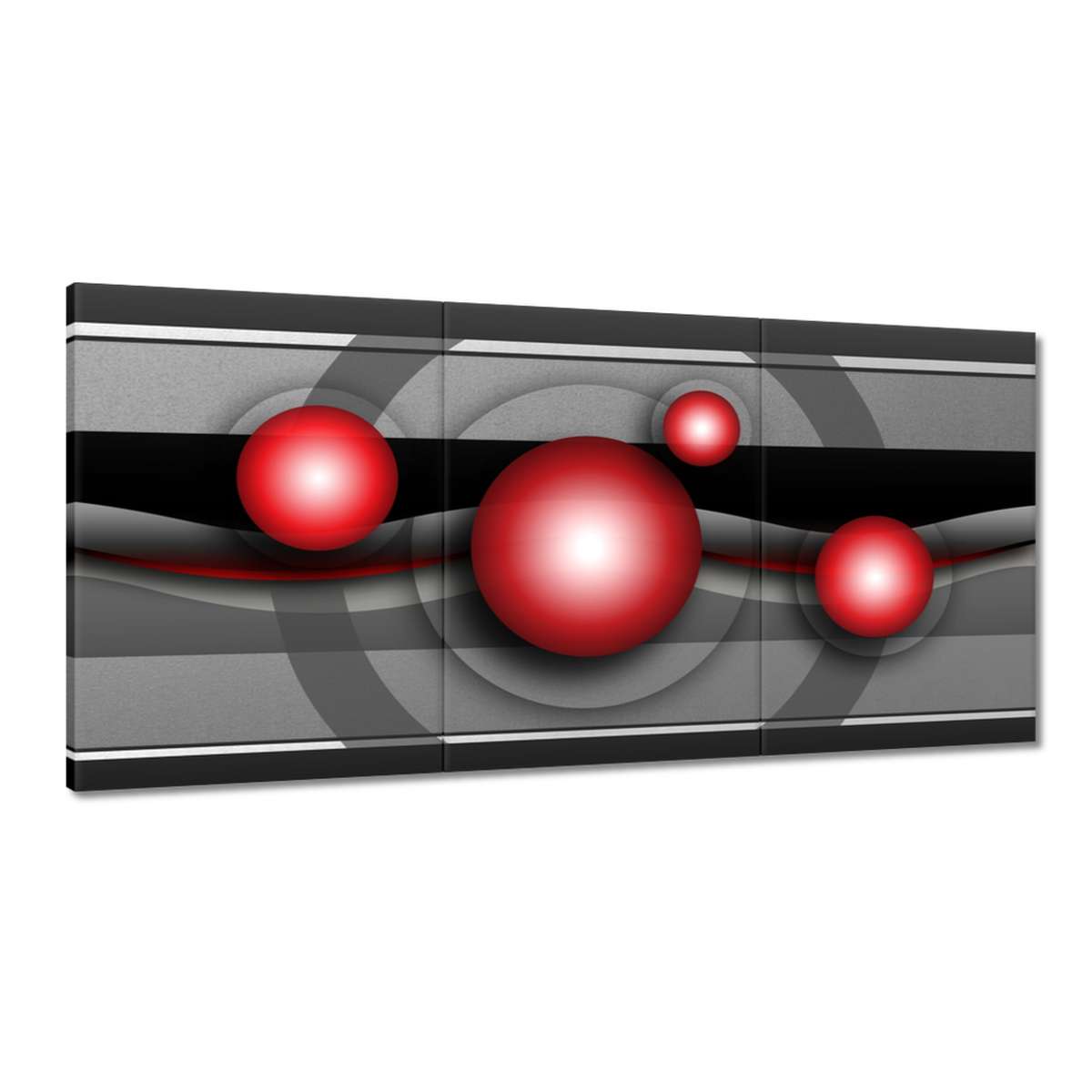 Obrazy 180x90 Červené gule na sivom pozadí Abstrakcia