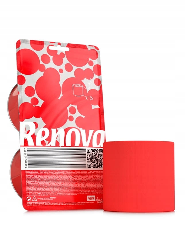 

Czerwony papier toaletowy Renova Crystal 2 rolki