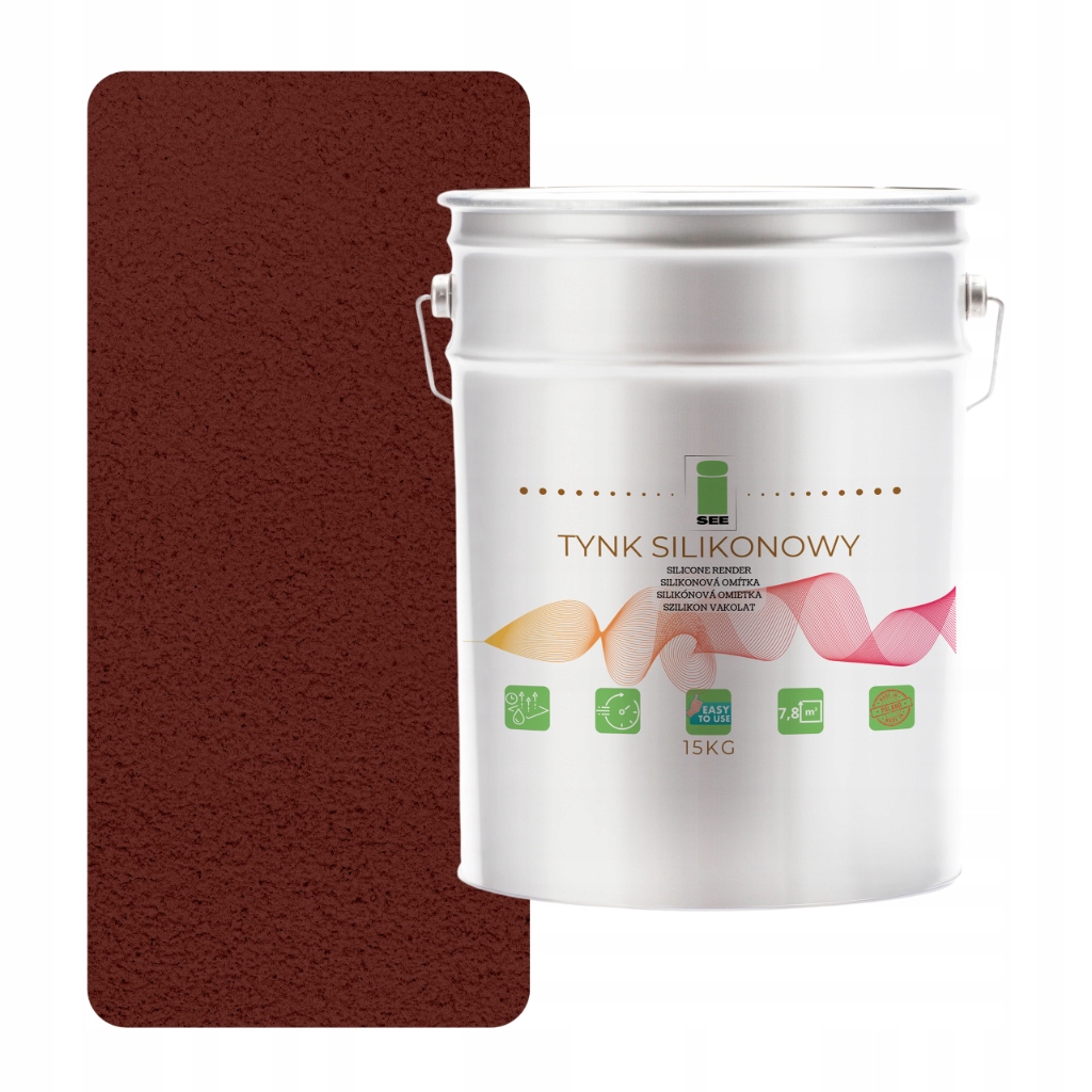 Silikónová Omietka 3009 Fasádna Vonkajšia Červená Hnedá 1.0 MM 15 Kg