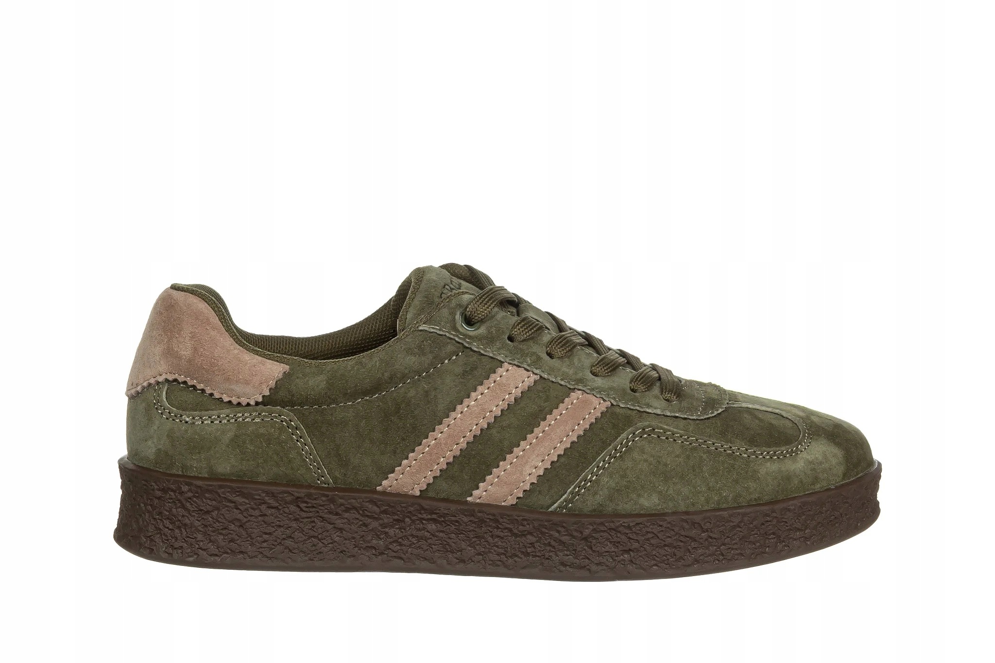 Skórzane Sneakersy Damskie Zielone S Barski LR62-7103 Green rozm.38
