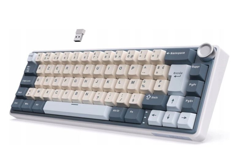 Rk Royal Kludge R65 Bezdrátová mechanická klávesnice modrá Azerty