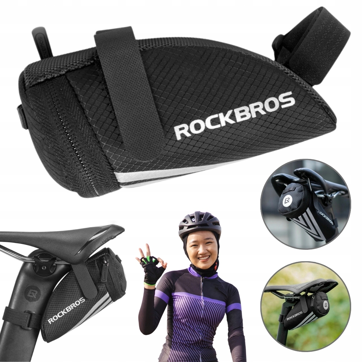 Torba Rowerowa Pod Siodełko 0.5L Wodoodporna Rockbros