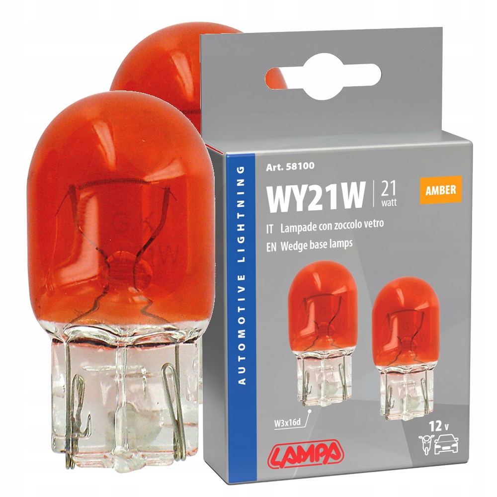 ŻaŻarówka pomarańczowa Usa WY21W W3X16d 2 sztuki