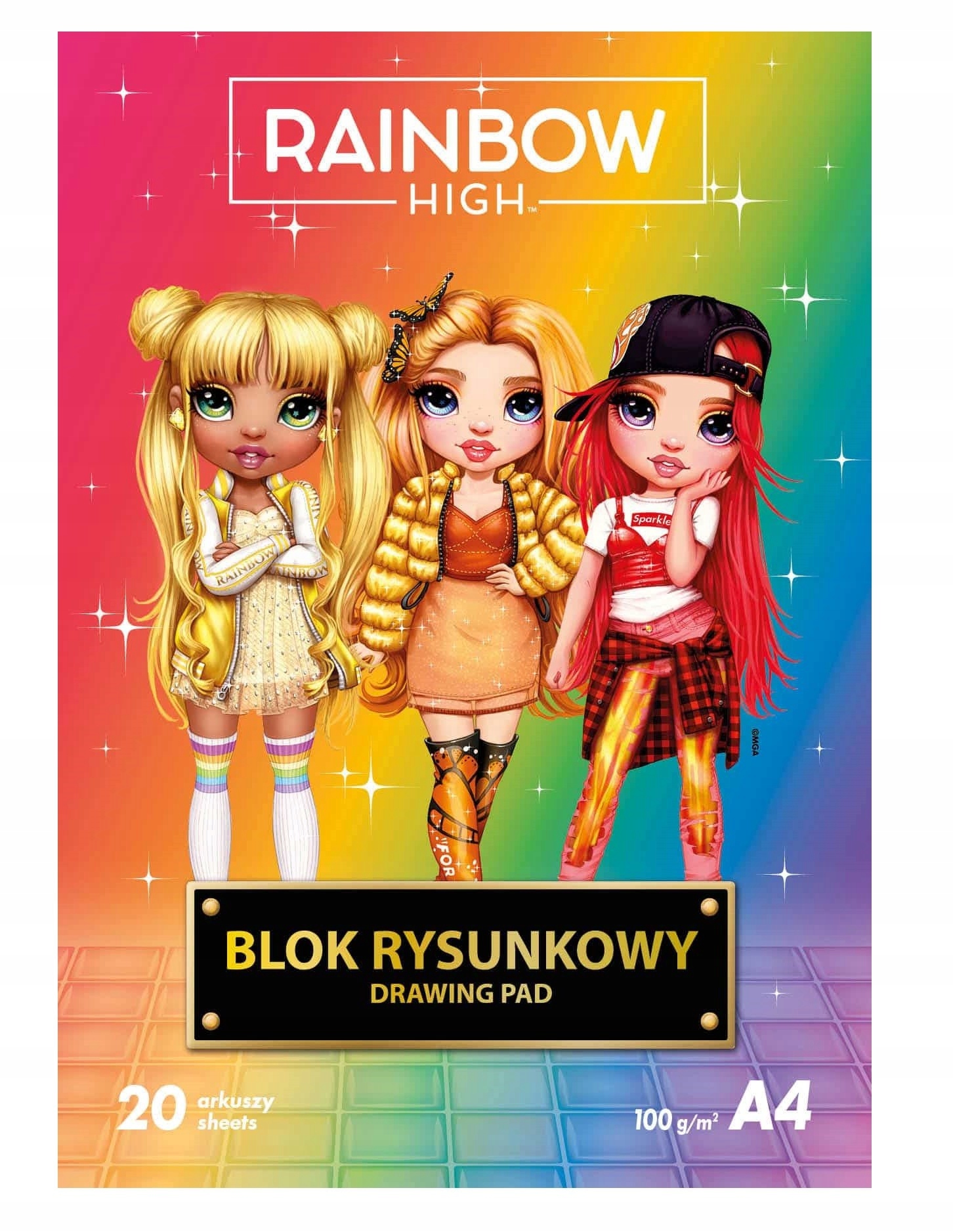 

Rainbow High Blok rysunkowy A4 20 Kartek